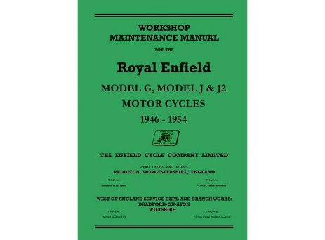 Royal Enfield 500cc Model J and J2 Workshop Manual