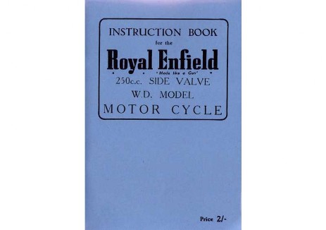 Royal Enfield War Department 250cc Model D Handbook
