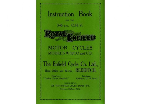Royal Enfield Model WD/CO handbook / manual