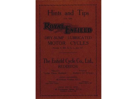 Manual for 1934 Royal Enfield